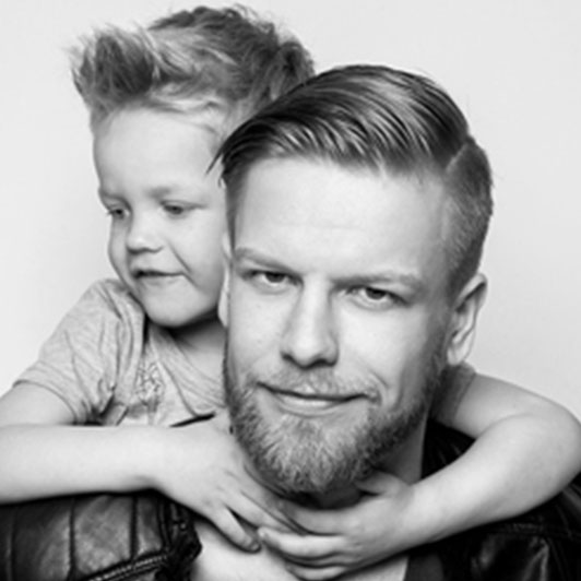 Стрижка сын и отец